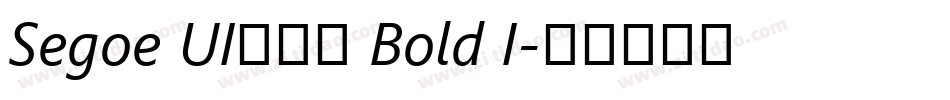 Segoe UI兰亭黑 Bold I字体转换